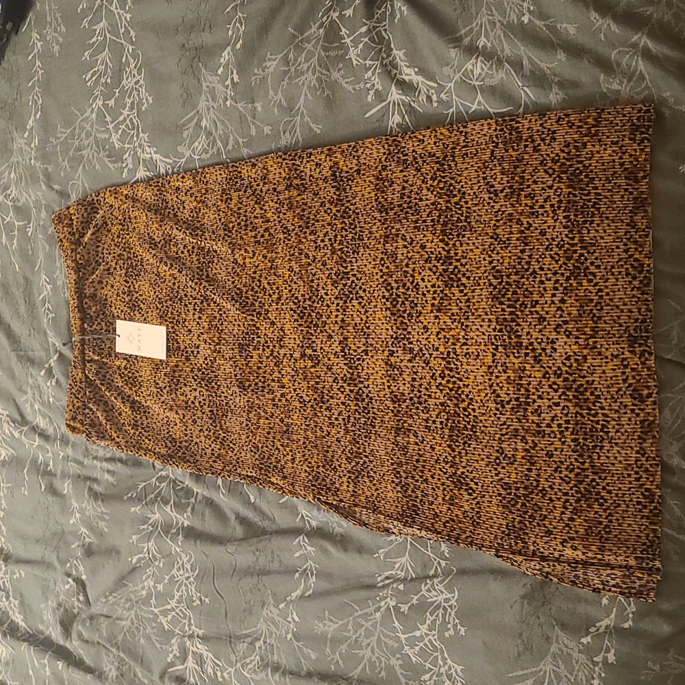 NEW unworn Wayf midi leaopard/cheetah print skirt